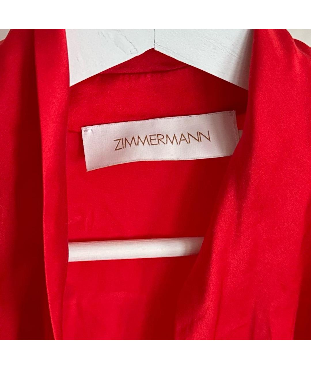 ZIMMERMANN Красный шелковый комбинезон, фото 3