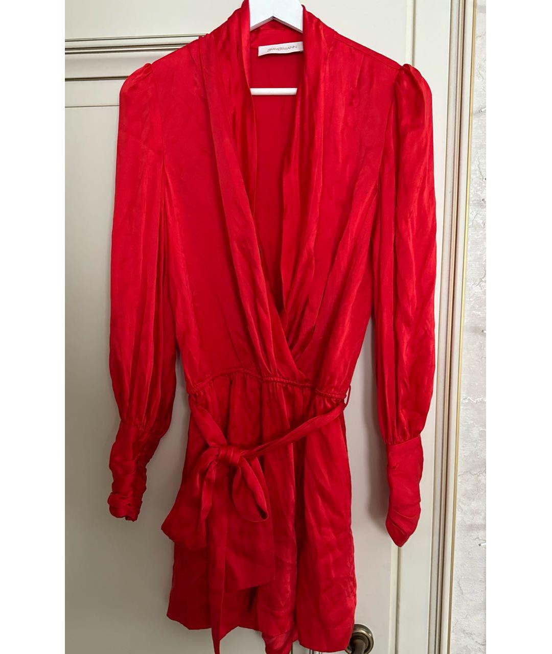 ZIMMERMANN Красный шелковый комбинезон, фото 6