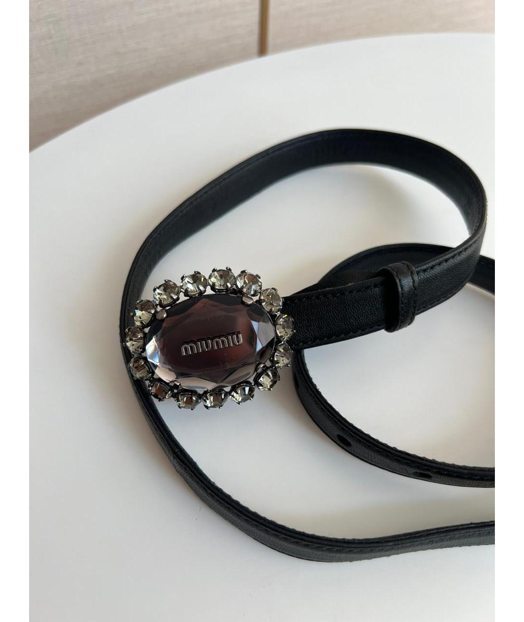 MIU MIU Черный ремень, фото 2