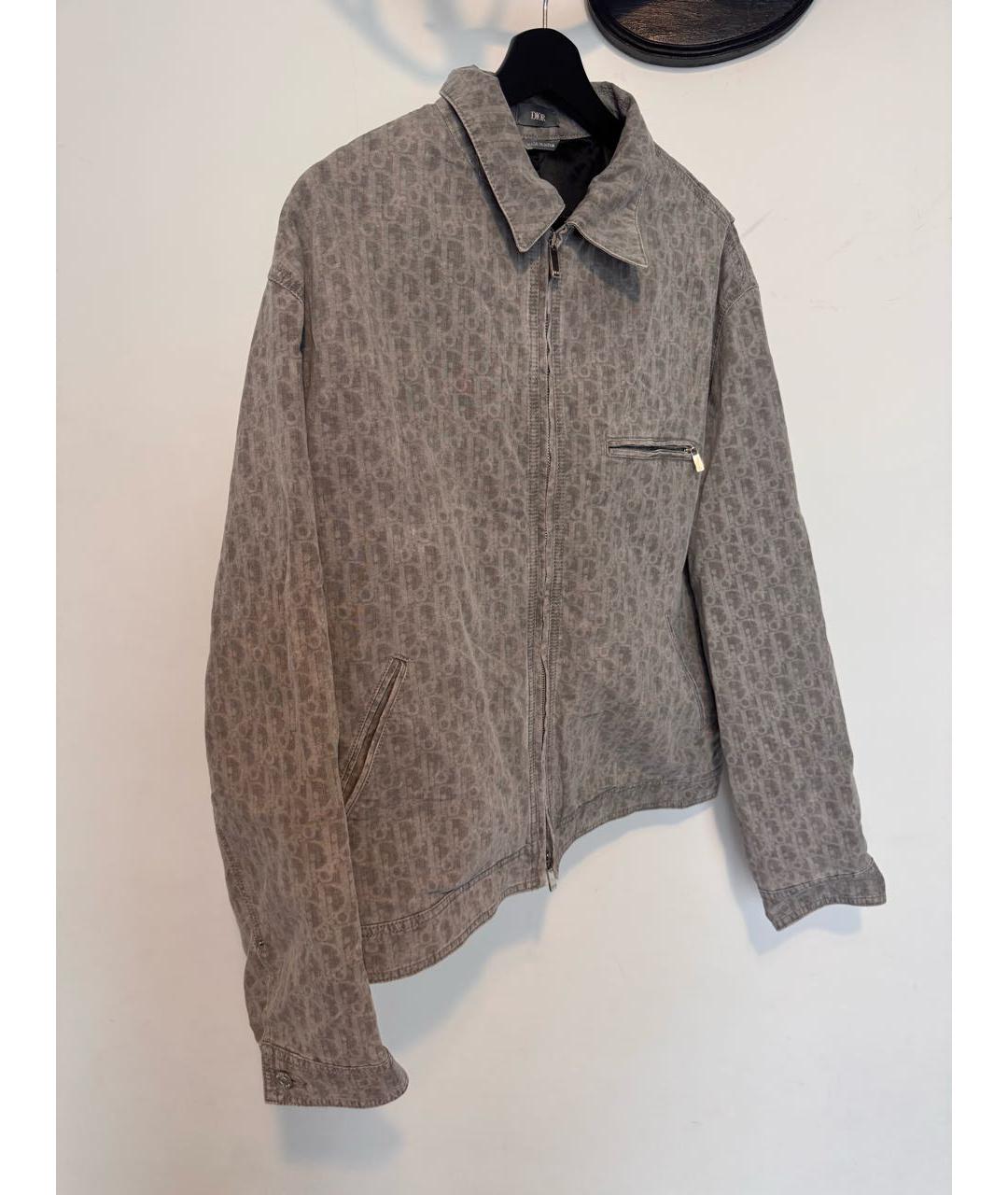 CHRISTIAN DIOR Серая хлопковая куртка, фото 2