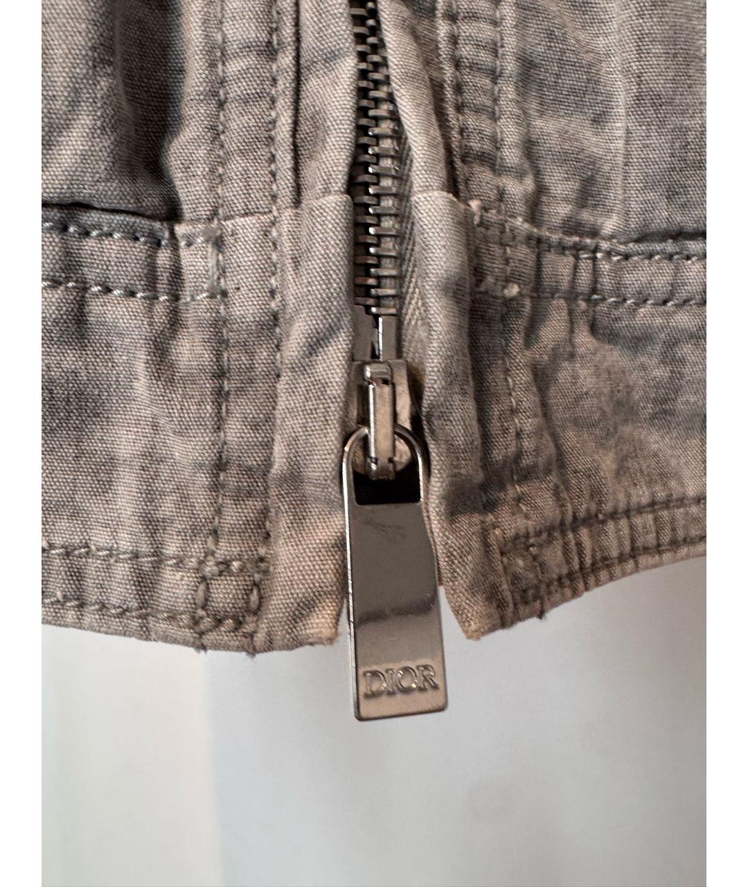 CHRISTIAN DIOR Серая хлопковая куртка, фото 4