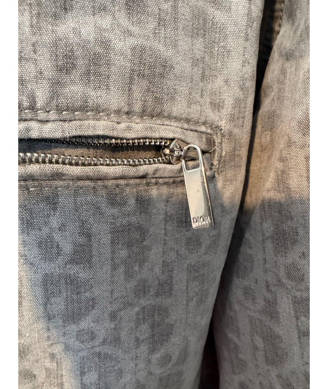 CHRISTIAN DIOR Серая хлопковая куртка, фото 6