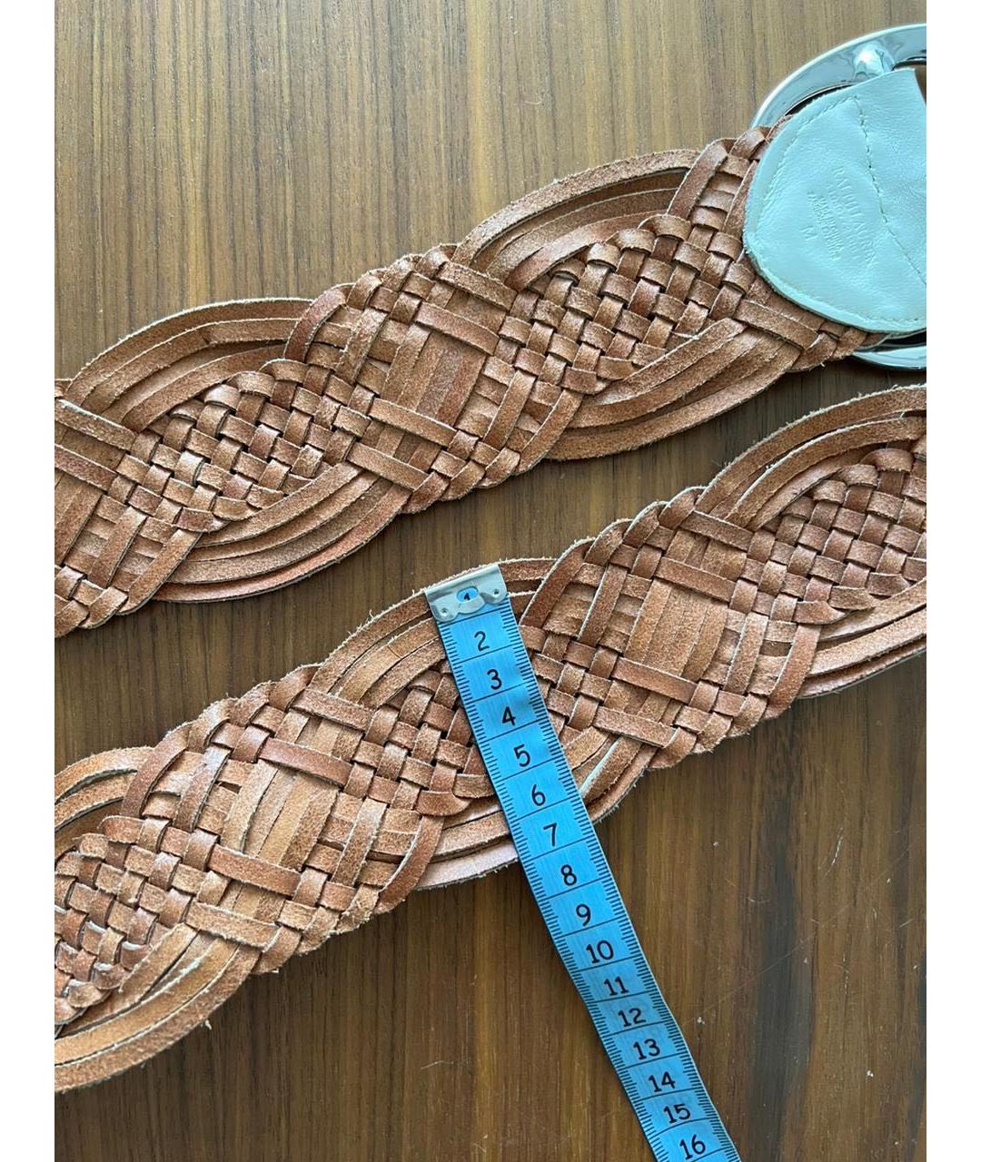 RALPH LAUREN Белый кожаный ремень, фото 4