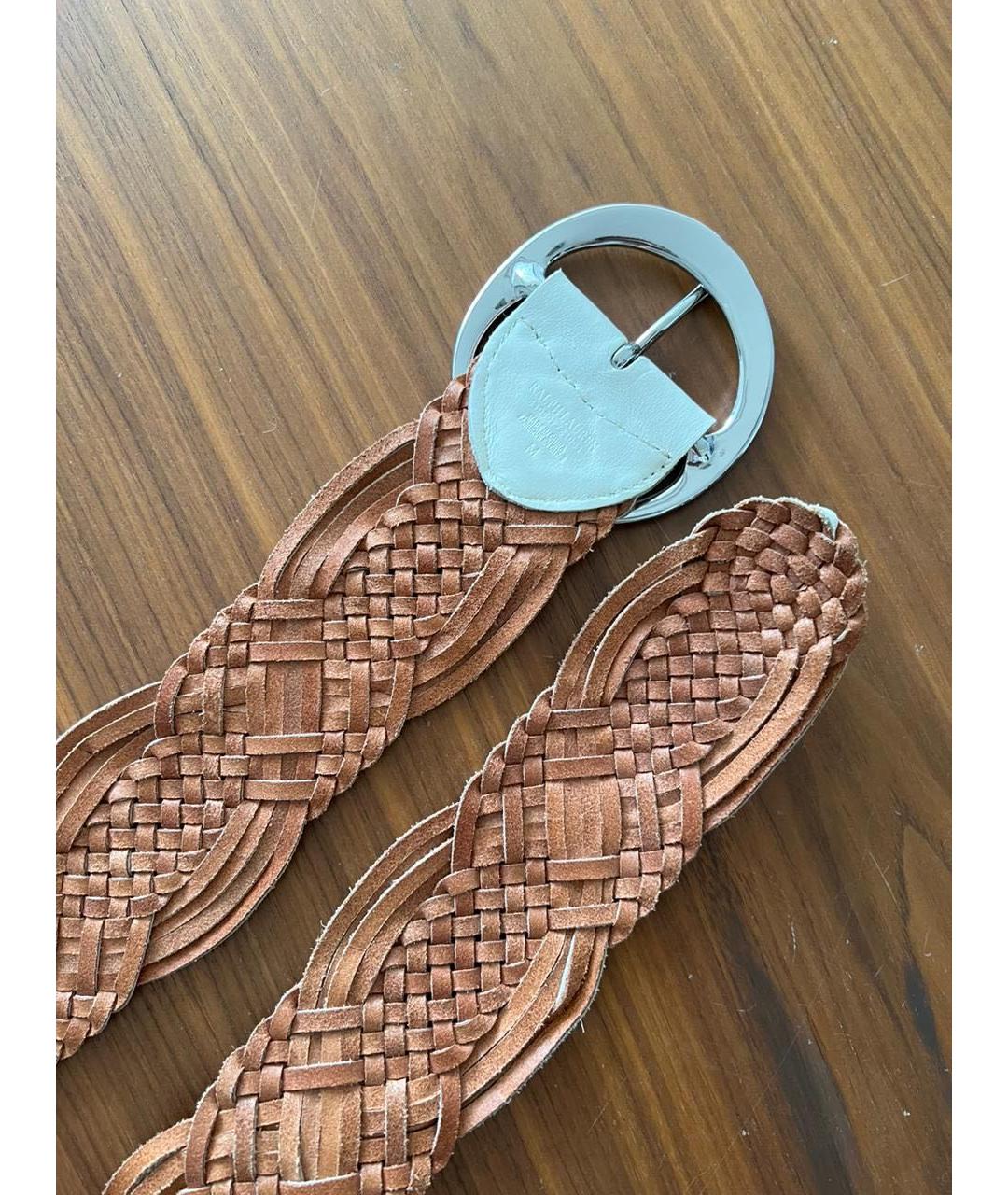 RALPH LAUREN Белый кожаный ремень, фото 5