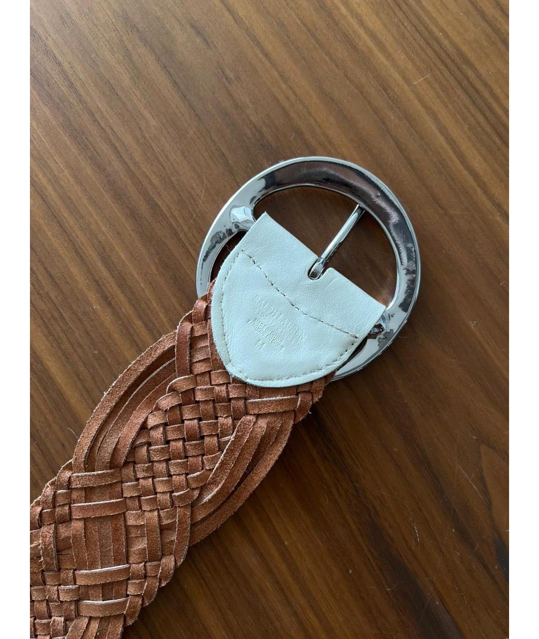 RALPH LAUREN Белый кожаный ремень, фото 7