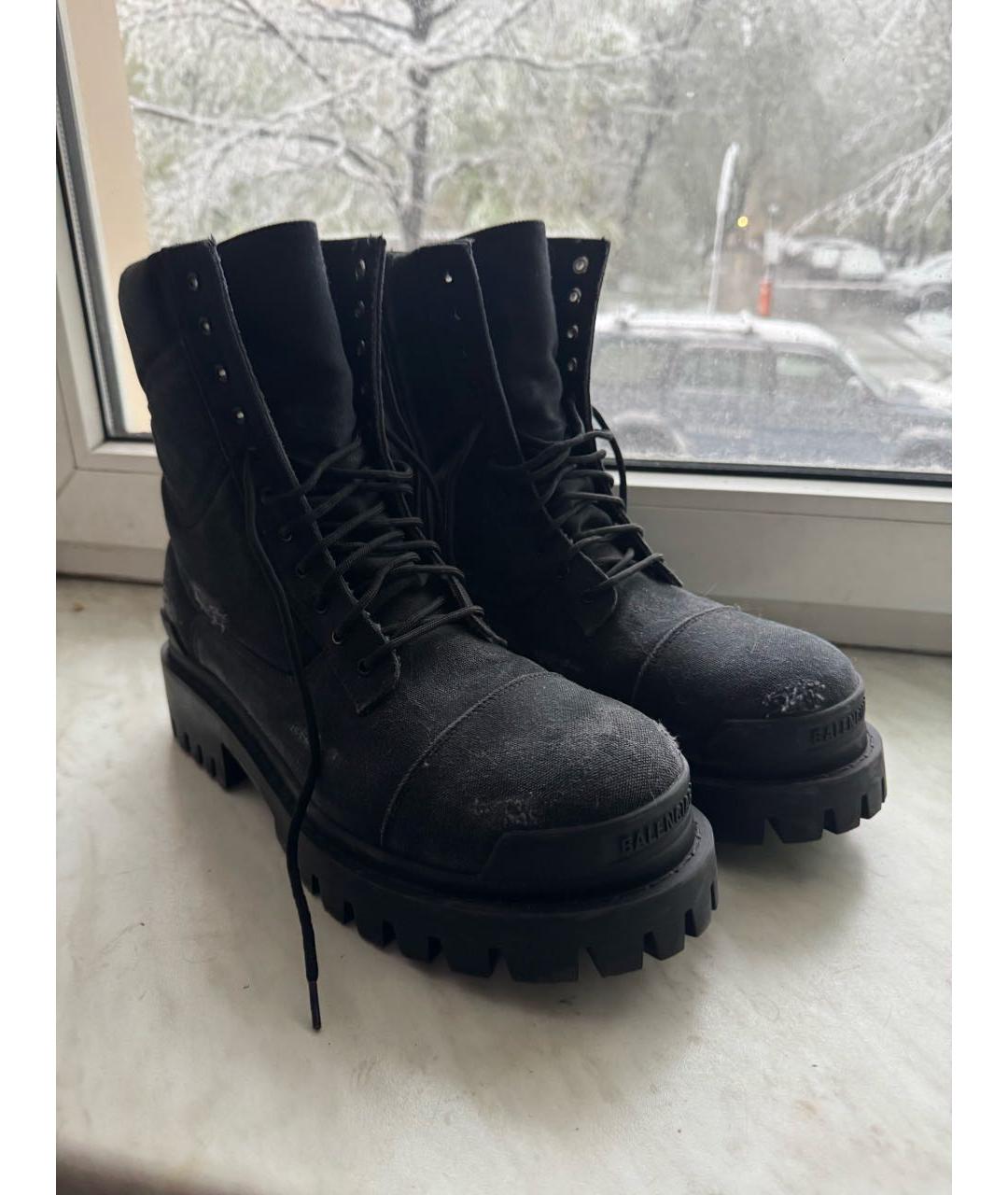BALENCIAGA Черные замшевые высокие ботинки, фото 4