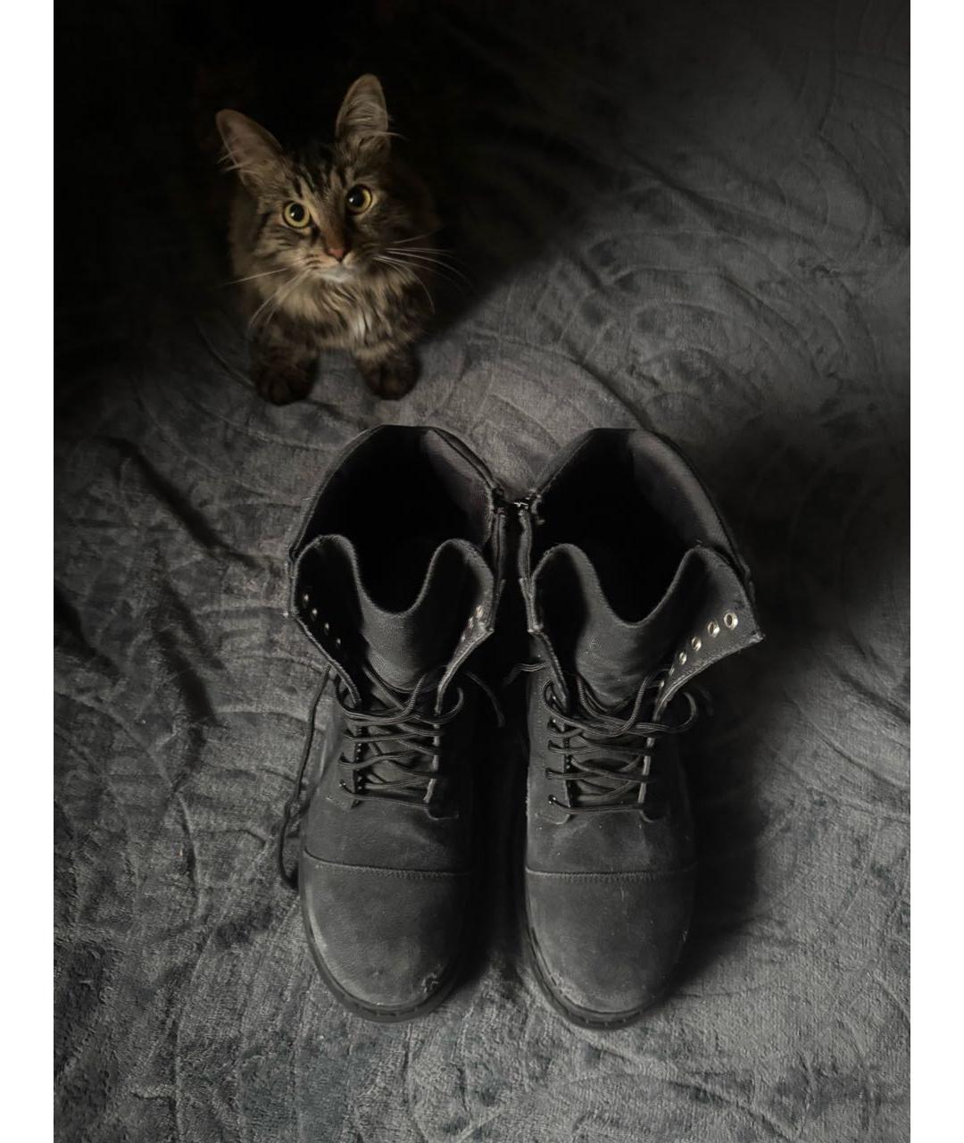 BALENCIAGA Черные замшевые высокие ботинки, фото 2