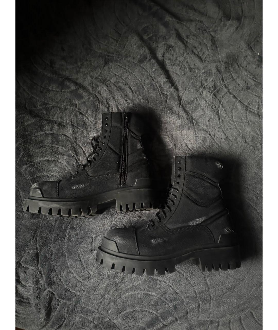 BALENCIAGA Черные замшевые высокие ботинки, фото 5