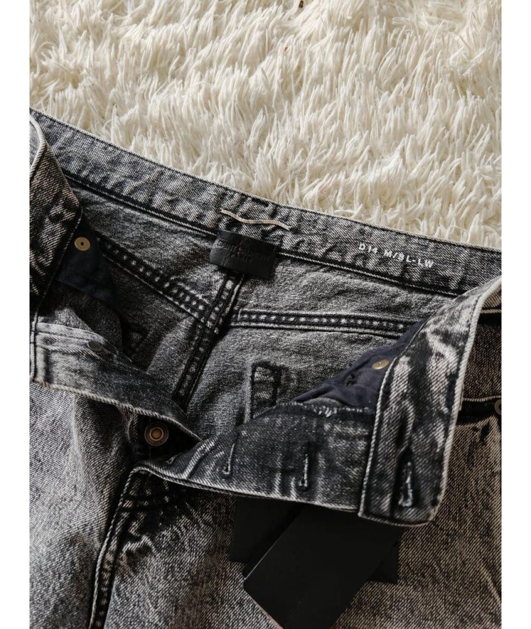 SAINT LAURENT Серые хлопковые прямые джинсы, фото 4