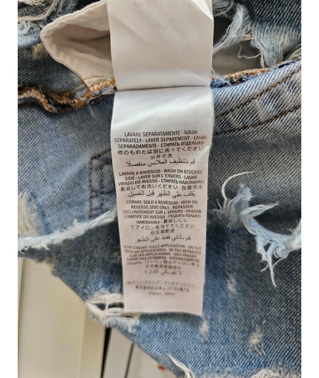 GUCCI Голубые деним шорты, фото 5