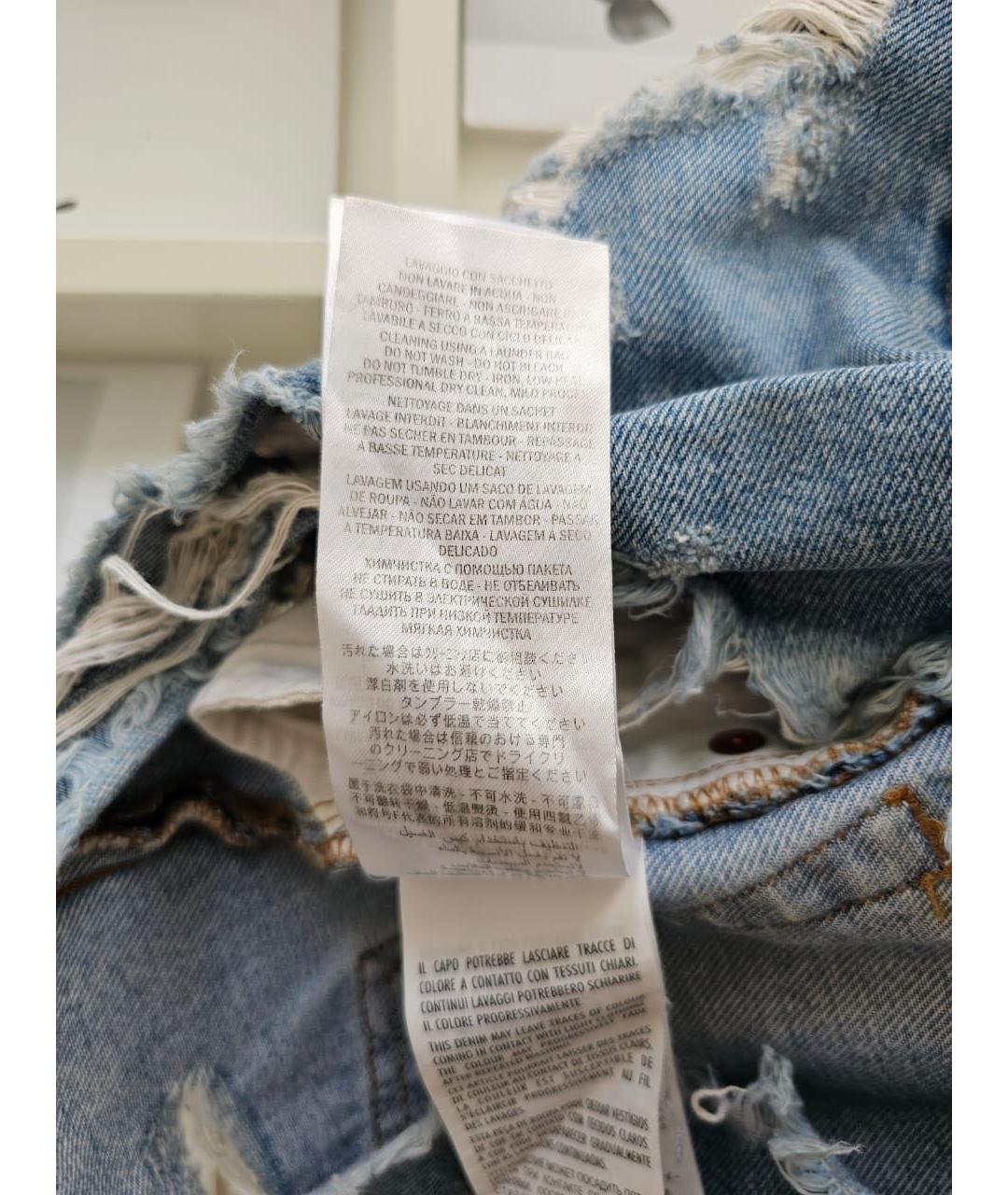 GUCCI Голубые деним шорты, фото 2