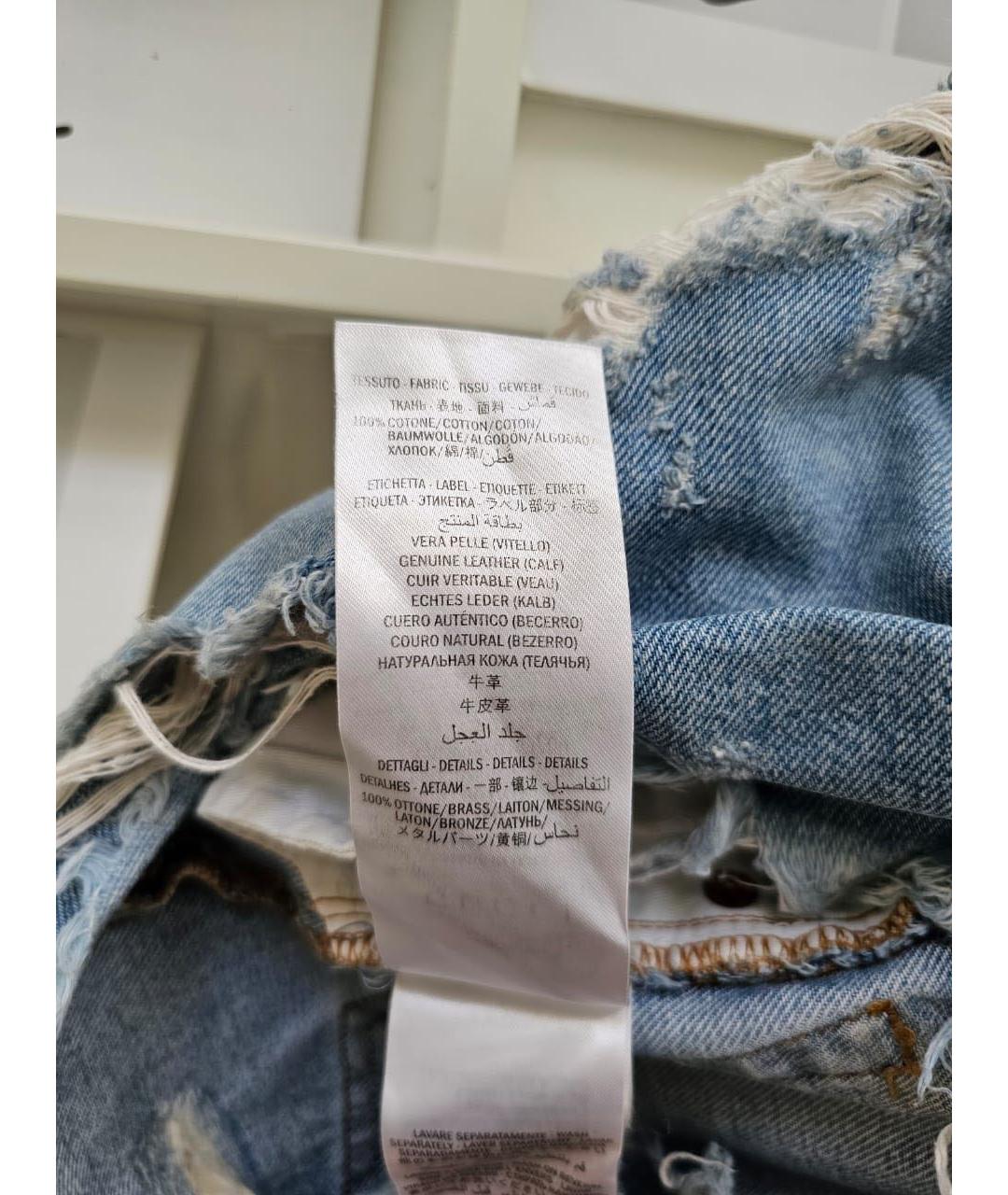 GUCCI Голубые деним шорты, фото 4