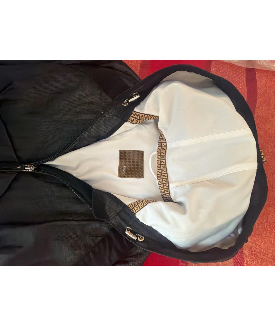 FENDI Черная полиамидовая куртка, фото 3