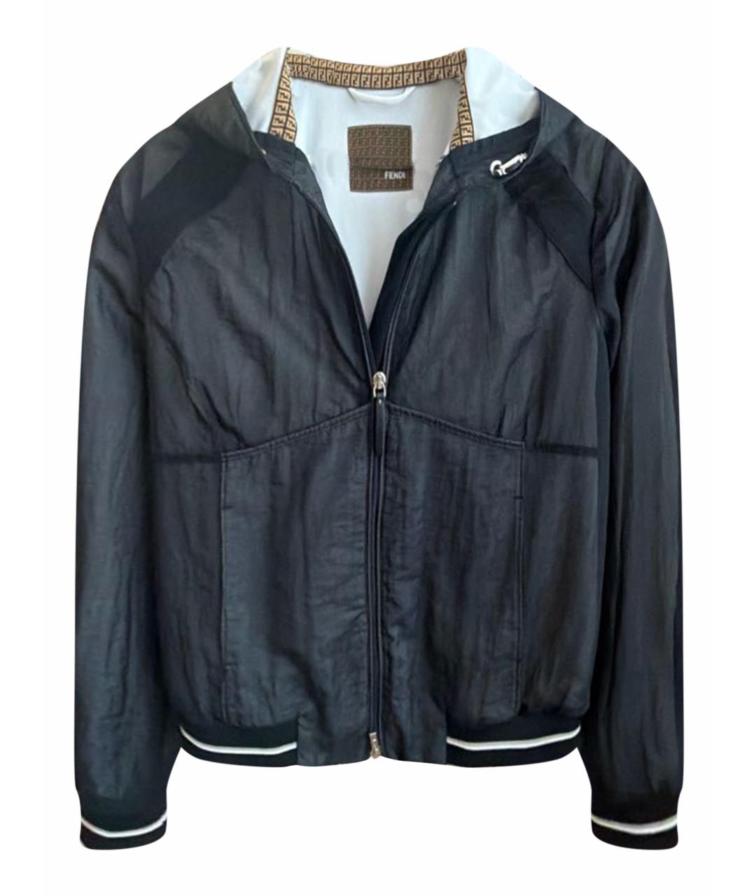 FENDI Черная полиамидовая куртка, фото 9