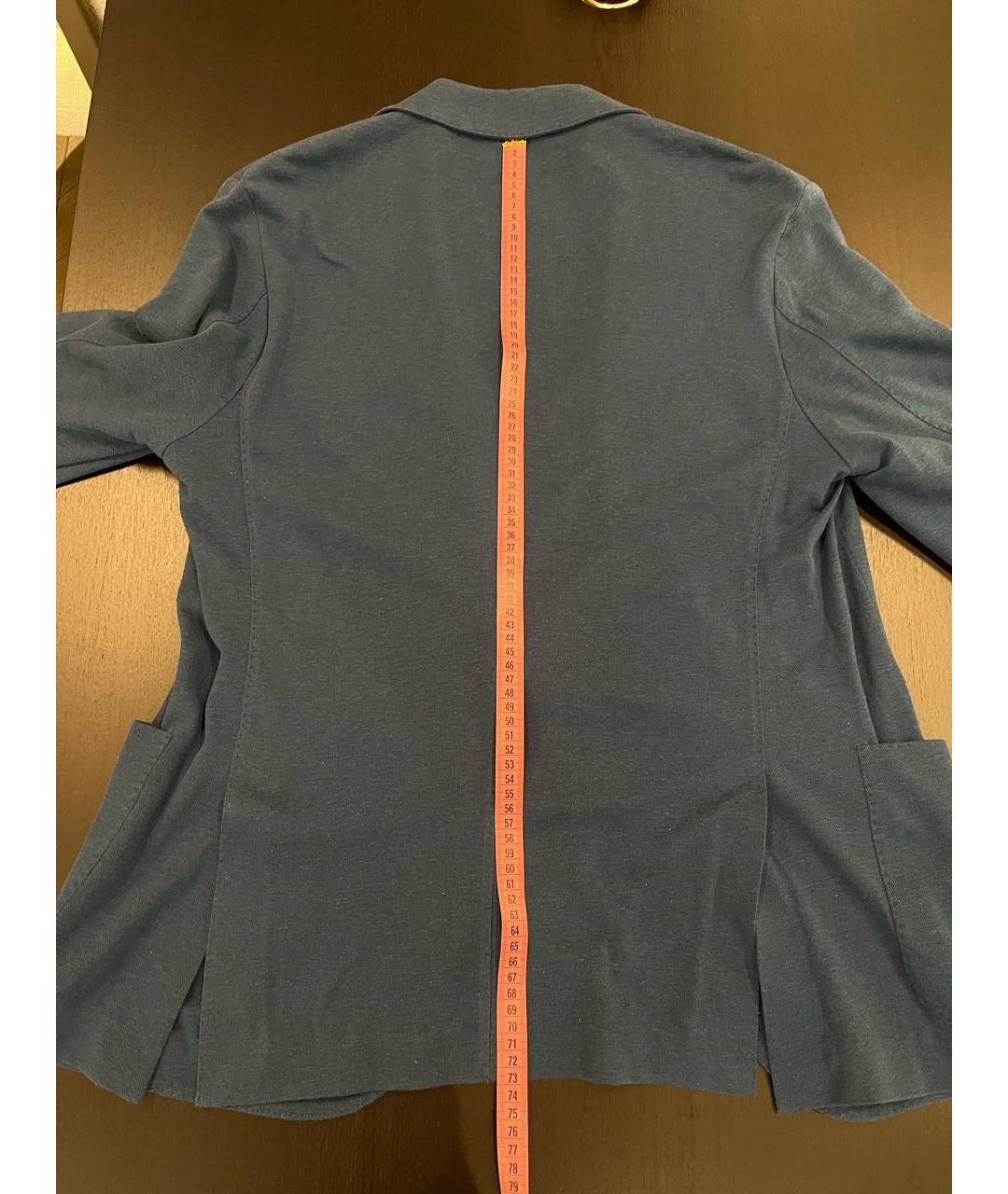 LORO PIANA Синий хлопковый пиджак, фото 7