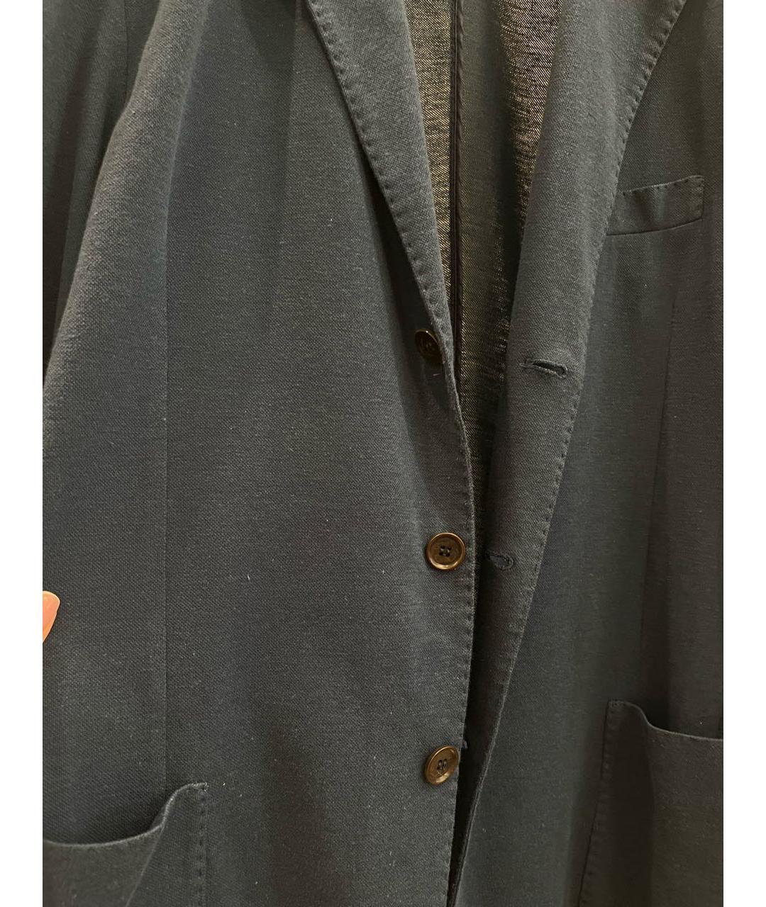 LORO PIANA Синий хлопковый пиджак, фото 6