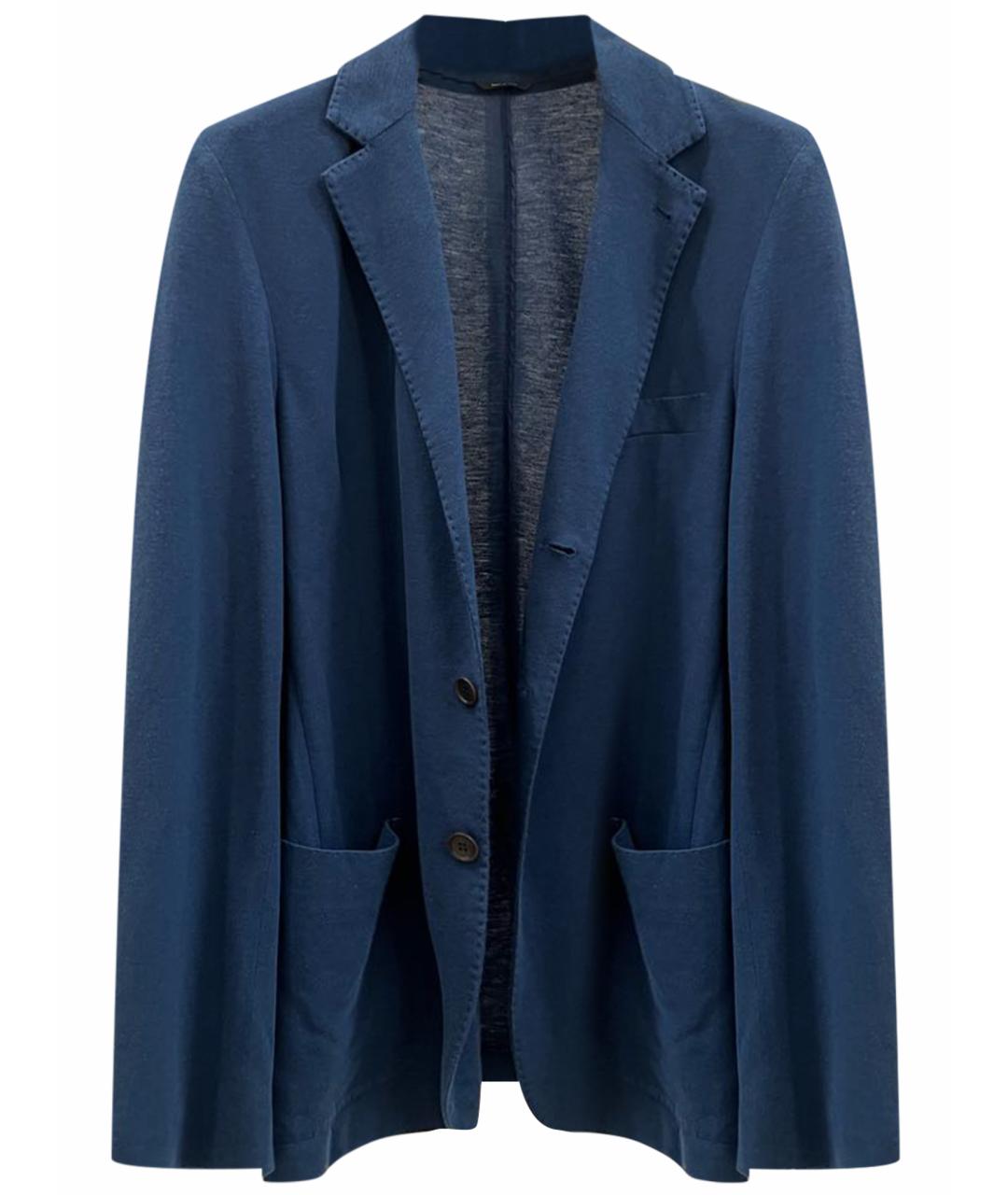 LORO PIANA Синий хлопковый пиджак, фото 1