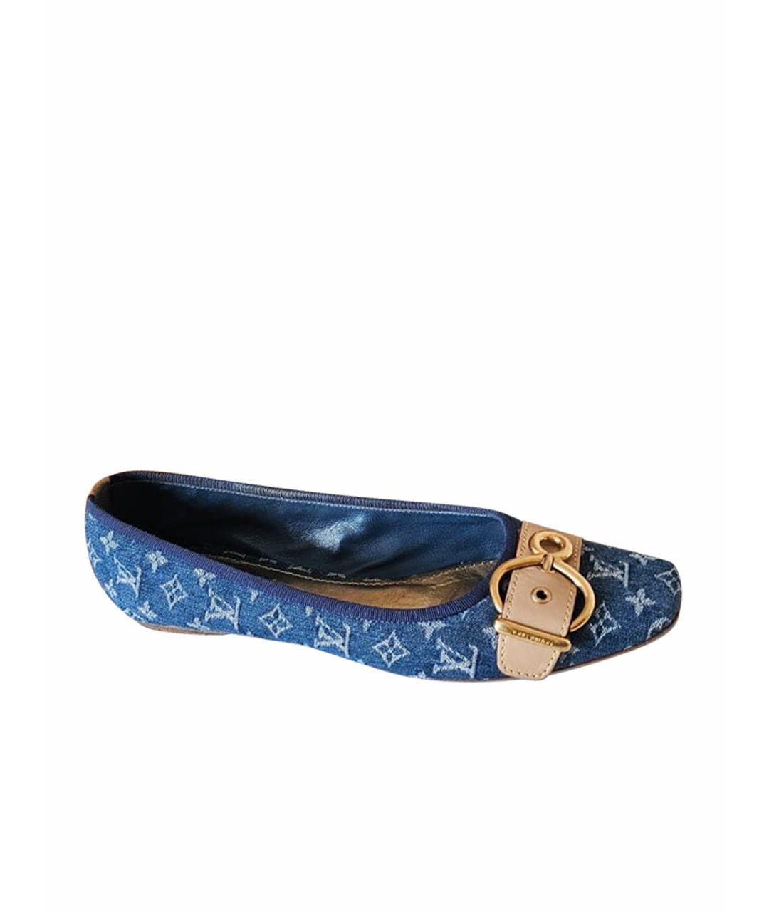 LOUIS VUITTON Синие балетки, фото 1