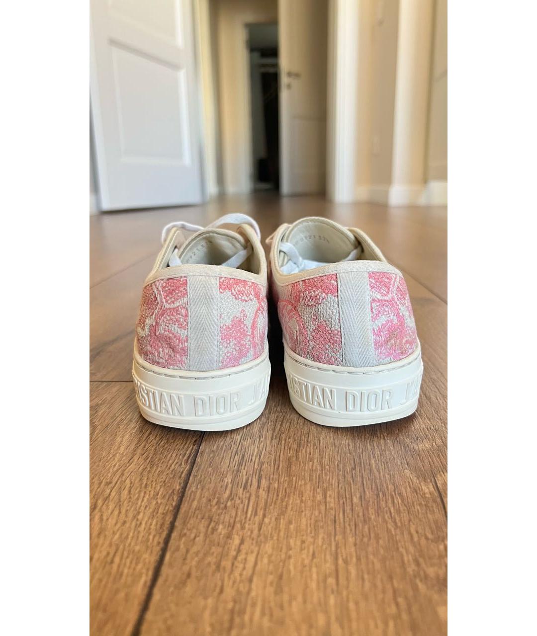 CHRISTIAN DIOR Розовые текстильные кеды, фото 3