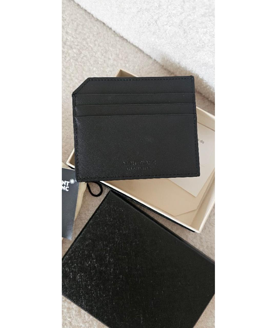MONTBLANC Черный кожаный кардхолдер, фото 2