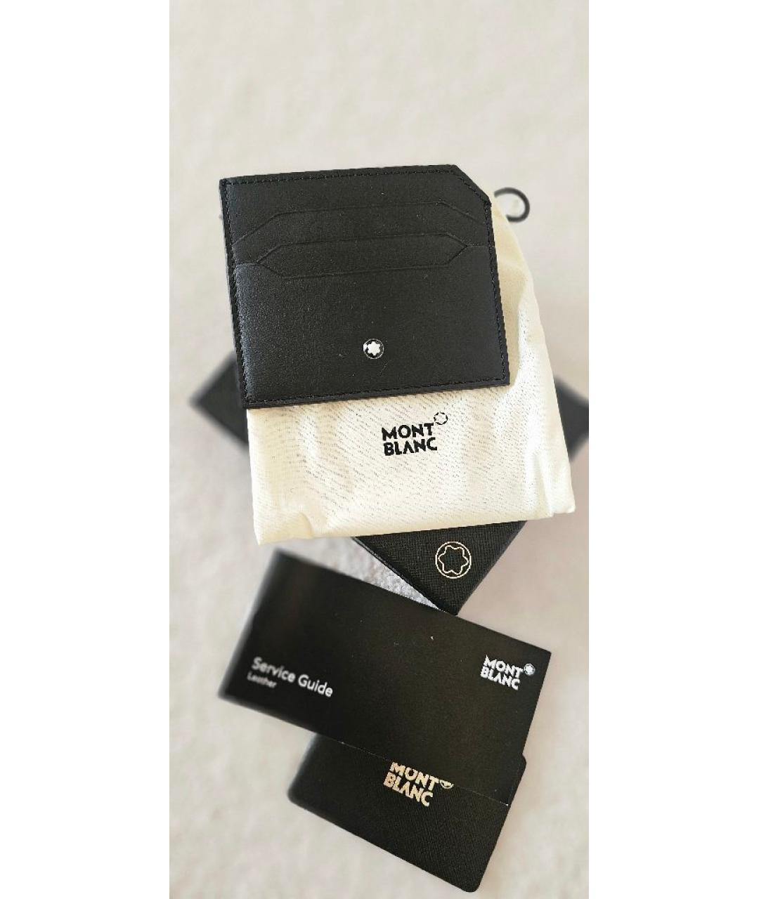 MONTBLANC Черный кожаный кардхолдер, фото 9