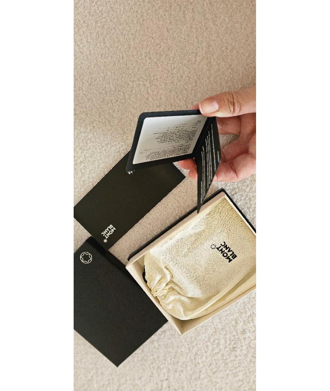 MONTBLANC Черный кожаный кардхолдер, фото 7