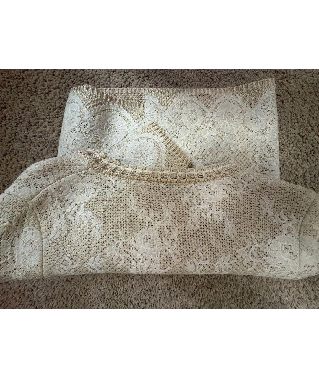 ERMANNO SCERVINO Бежевый вискозный жакет/пиджак, фото 6