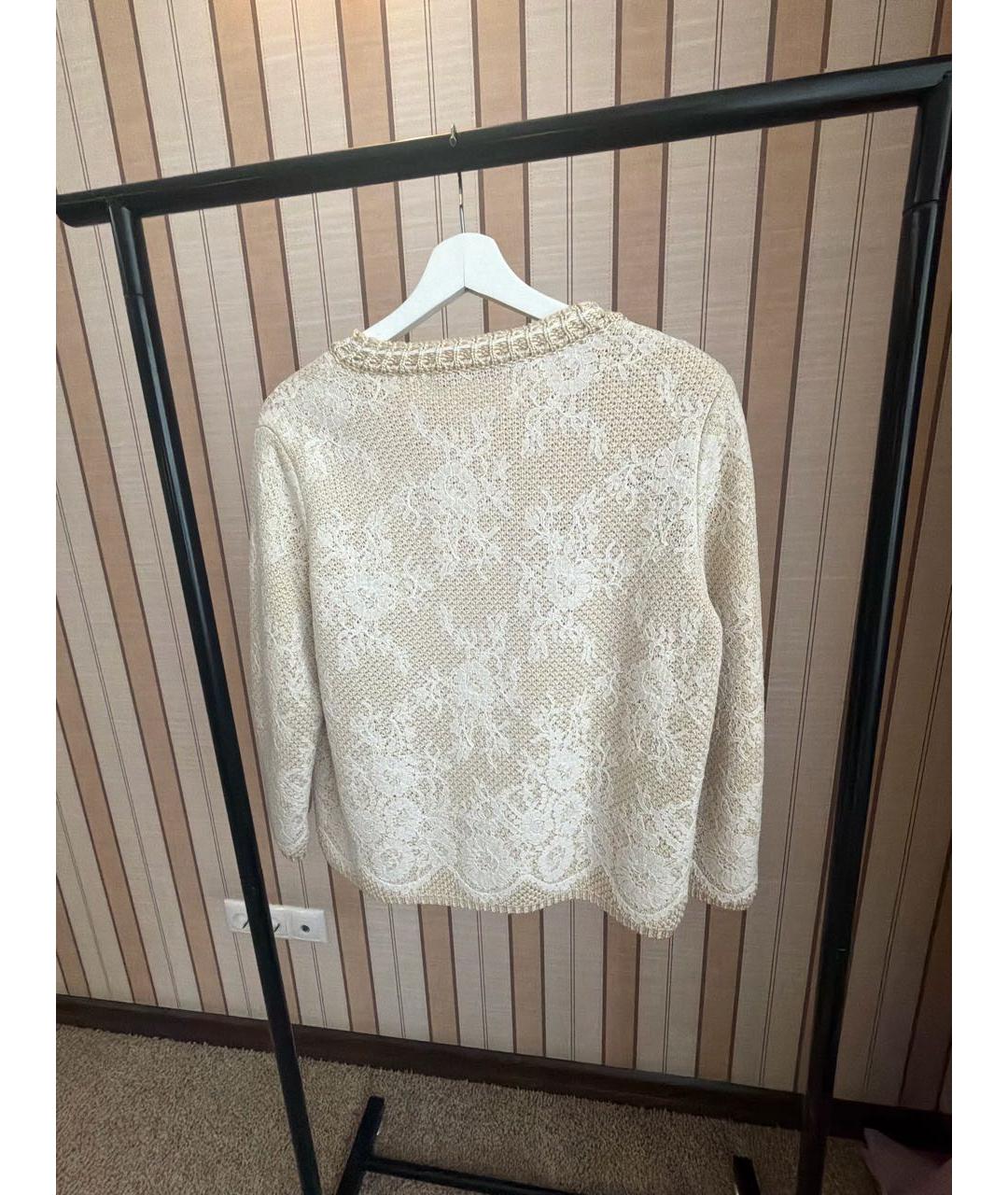 ERMANNO SCERVINO Бежевый вискозный жакет/пиджак, фото 2