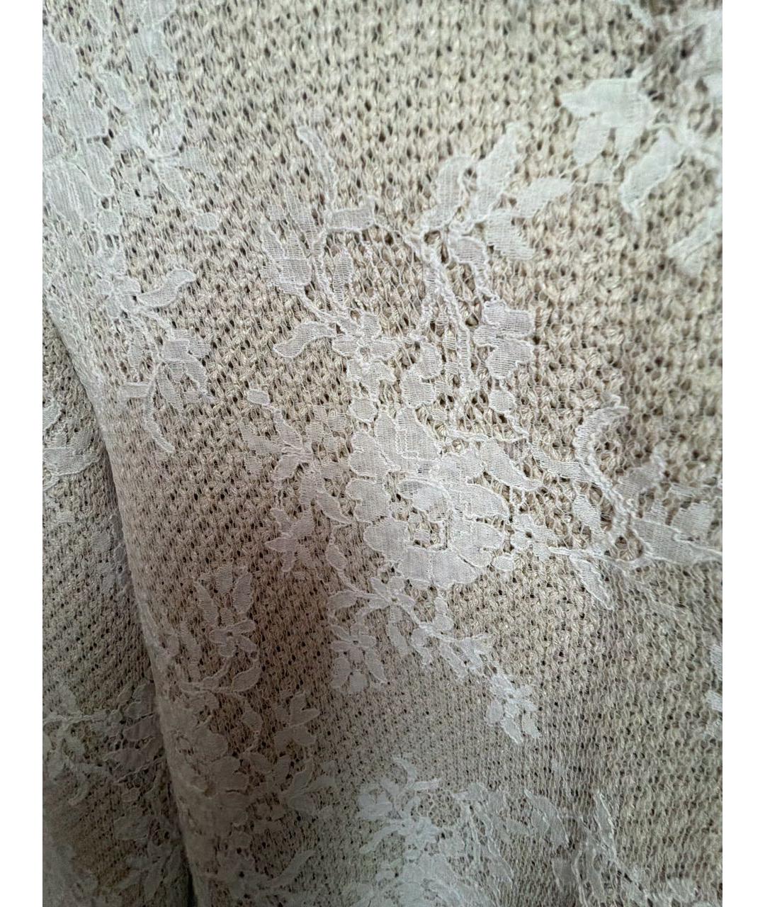 ERMANNO SCERVINO Бежевый вискозный жакет/пиджак, фото 7