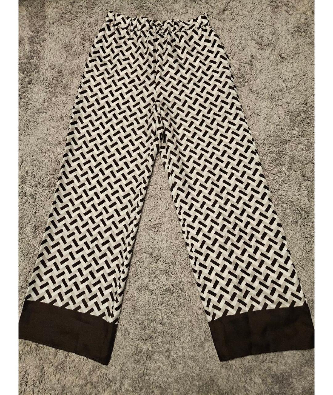 'S MAX MARA Мульти шелковые прямые брюки, фото 5