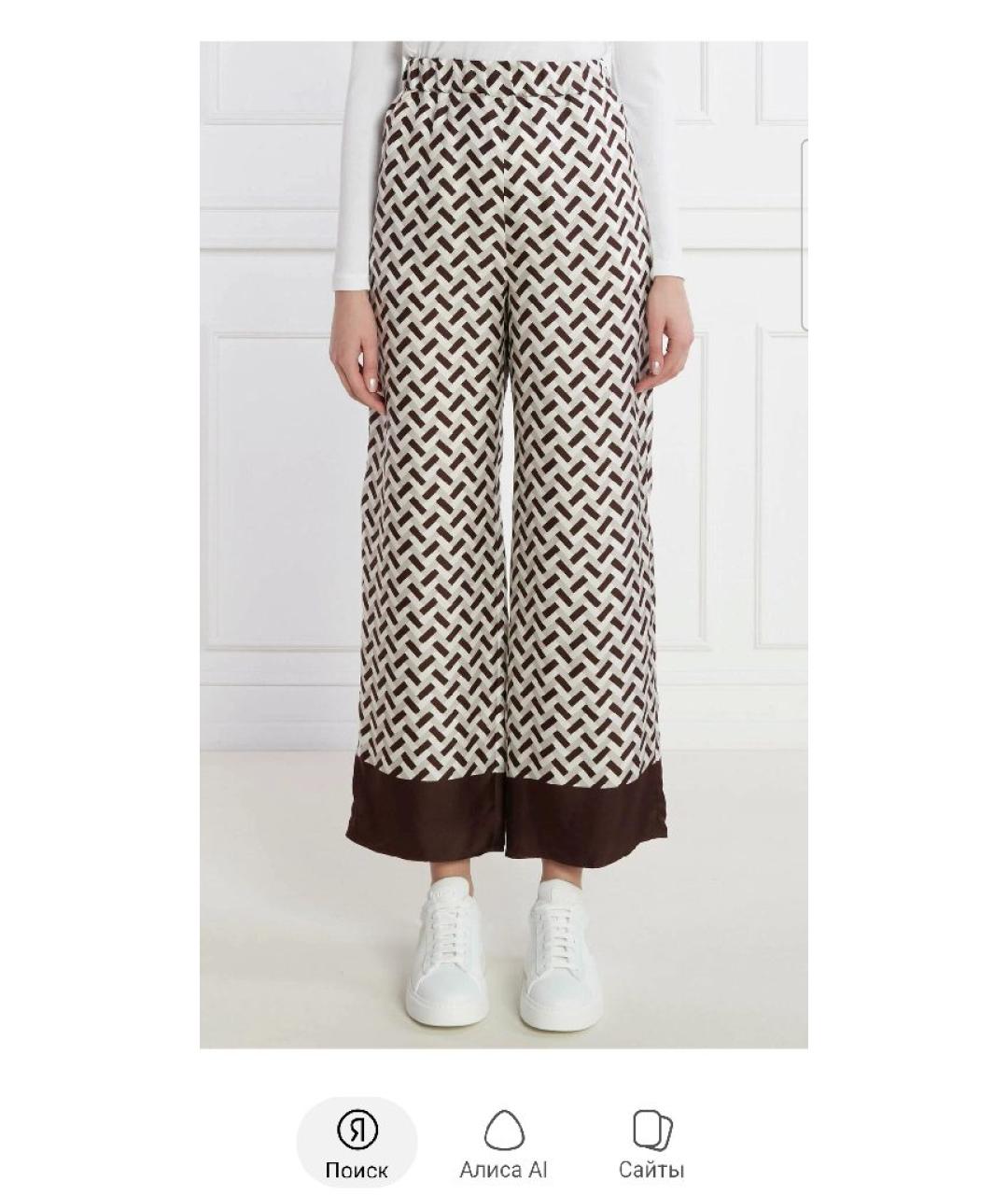 'S MAX MARA Мульти шелковые прямые брюки, фото 2