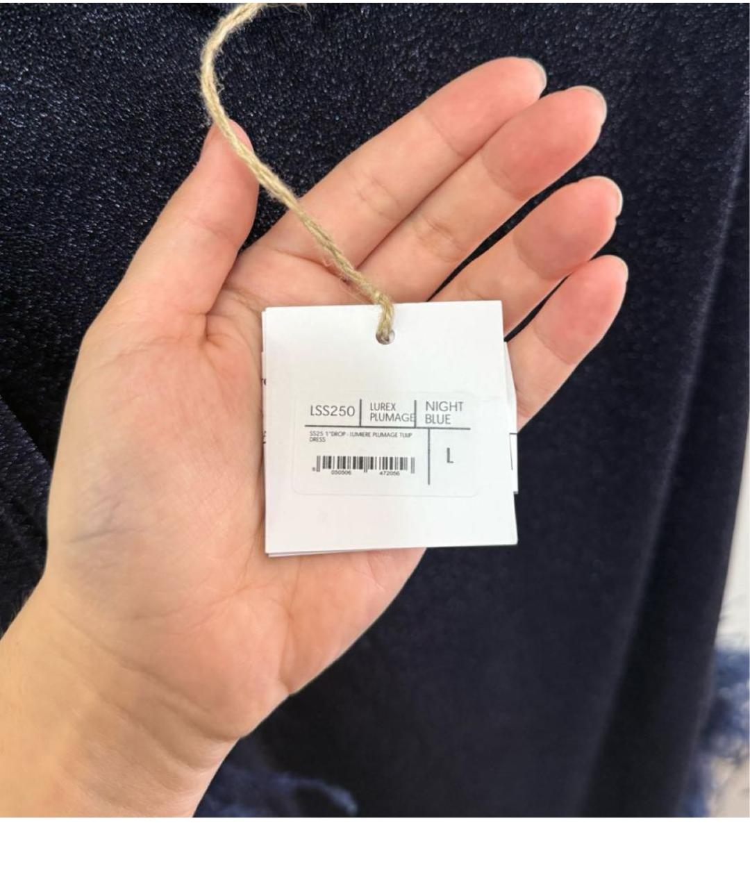 OSEREE Темно-синее полиамидовое коктейльное платье, фото 4