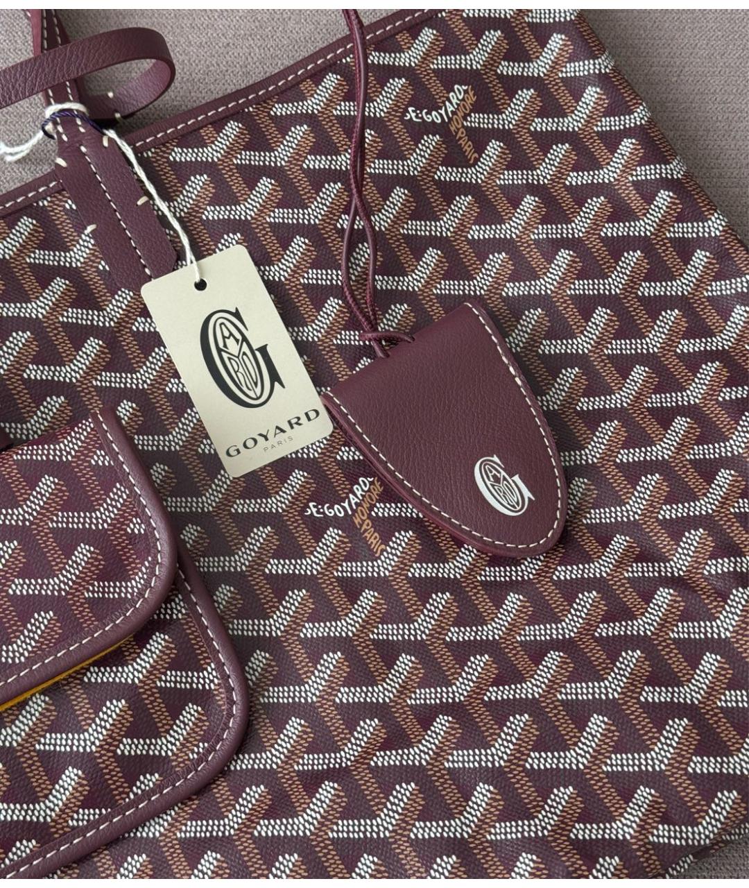 GOYARD Бордовая сумка тоут, фото 3