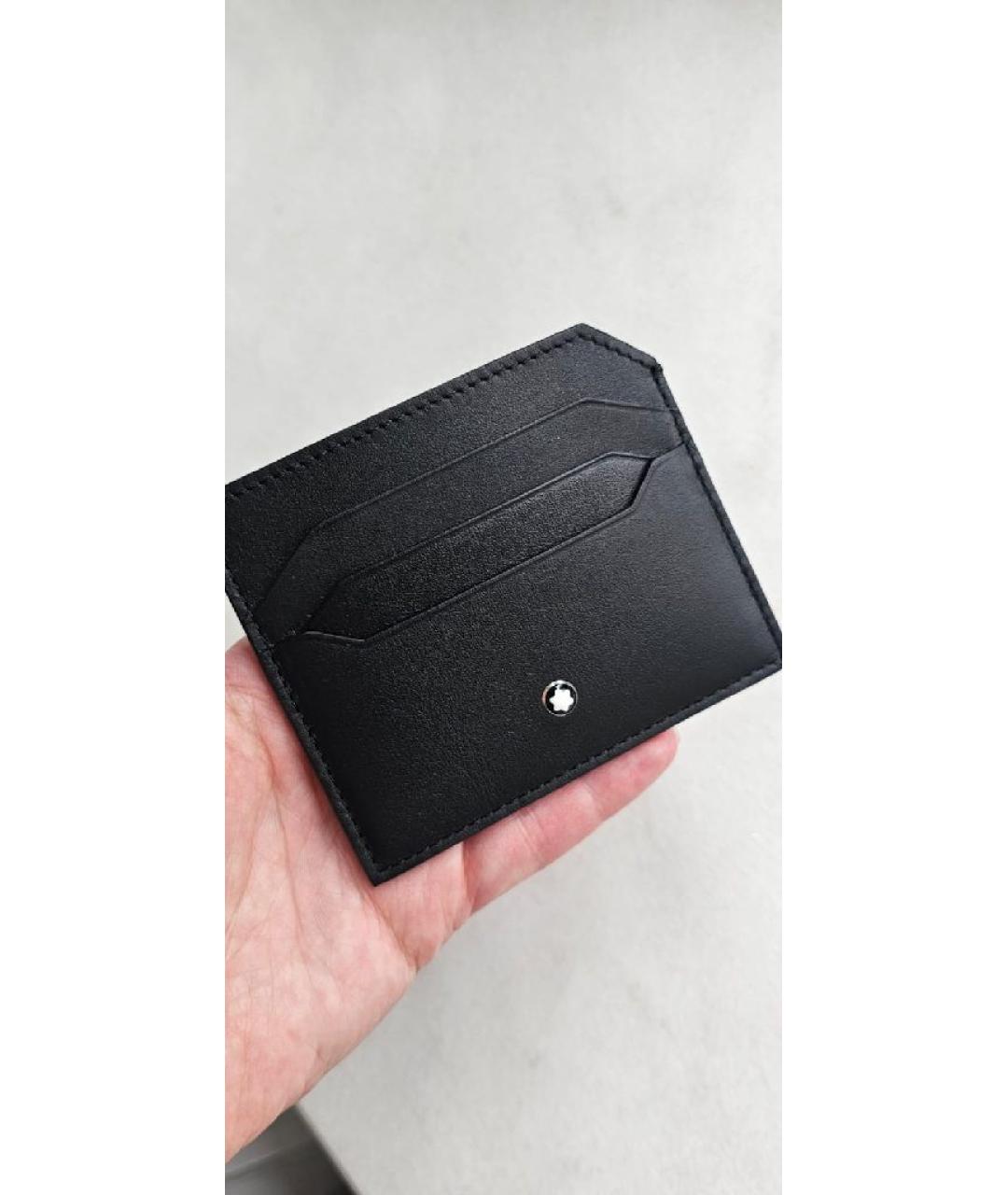 MONTBLANC Черный кожаный кардхолдер, фото 8