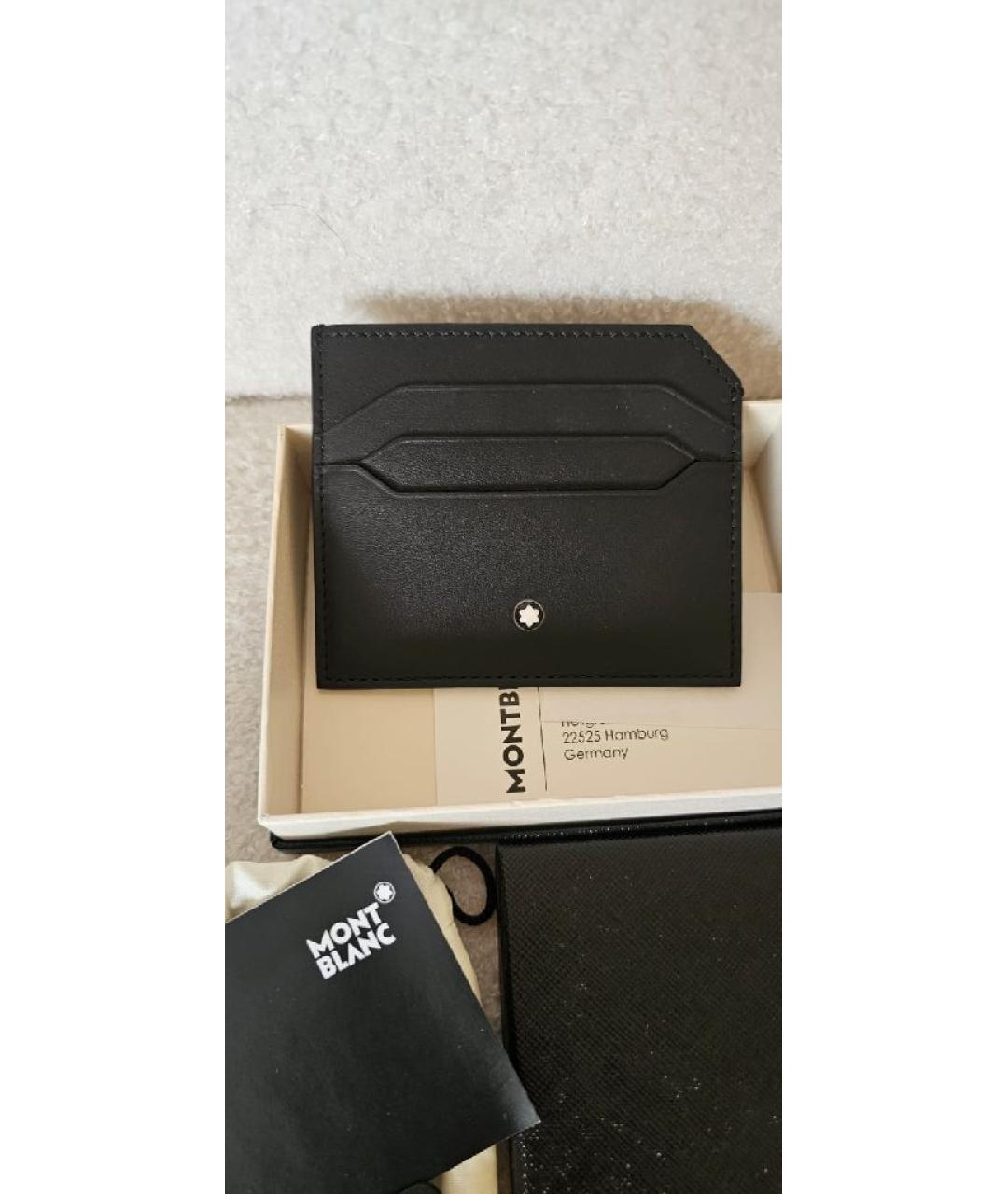 MONTBLANC Черный кожаный кардхолдер, фото 7