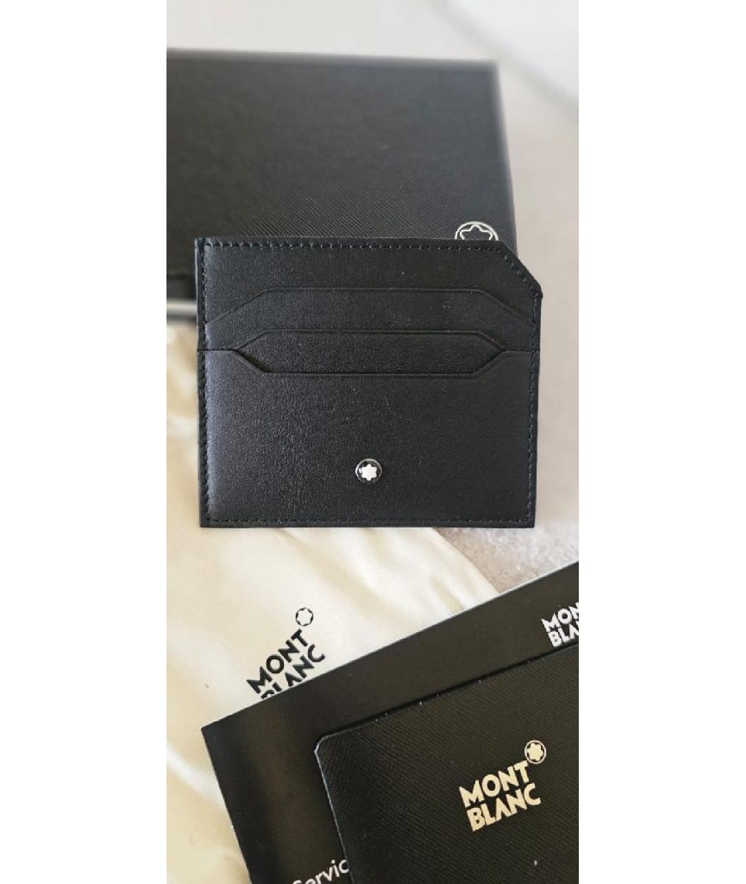 MONTBLANC Черный кожаный кардхолдер, фото 3