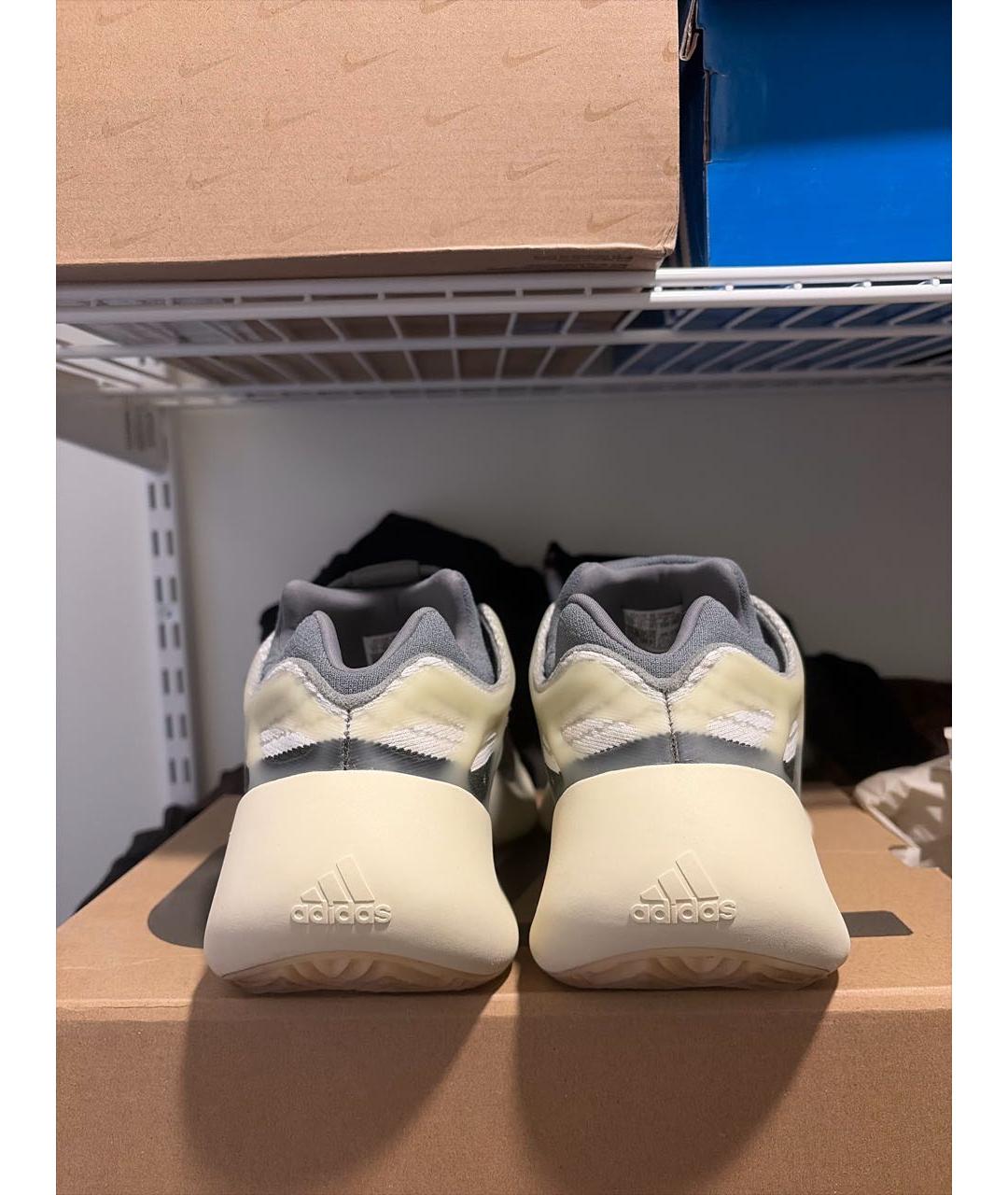 ADIDAS YEEZY Бежевые резиновые низкие кроссовки / кеды, фото 4