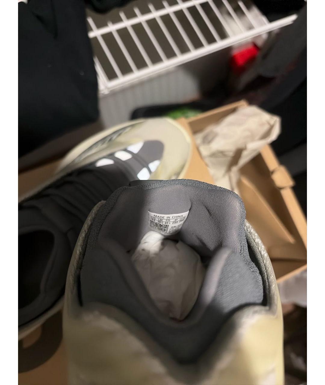 ADIDAS YEEZY Бежевые резиновые низкие кроссовки / кеды, фото 5