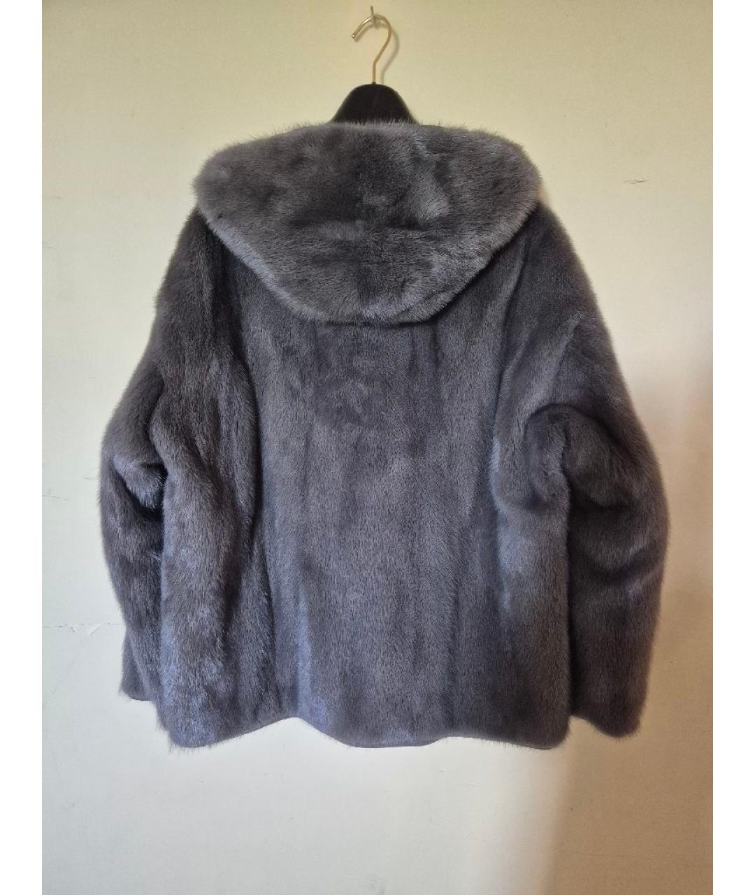 YVES SALOMON Серая меховая шуба, фото 2