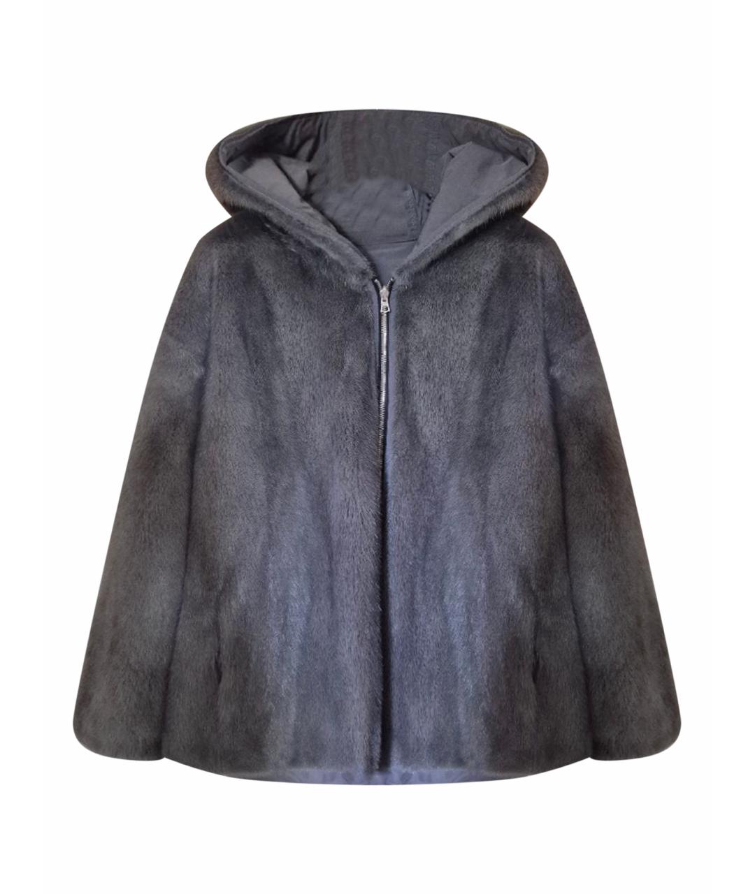 YVES SALOMON Серая меховая шуба, фото 1