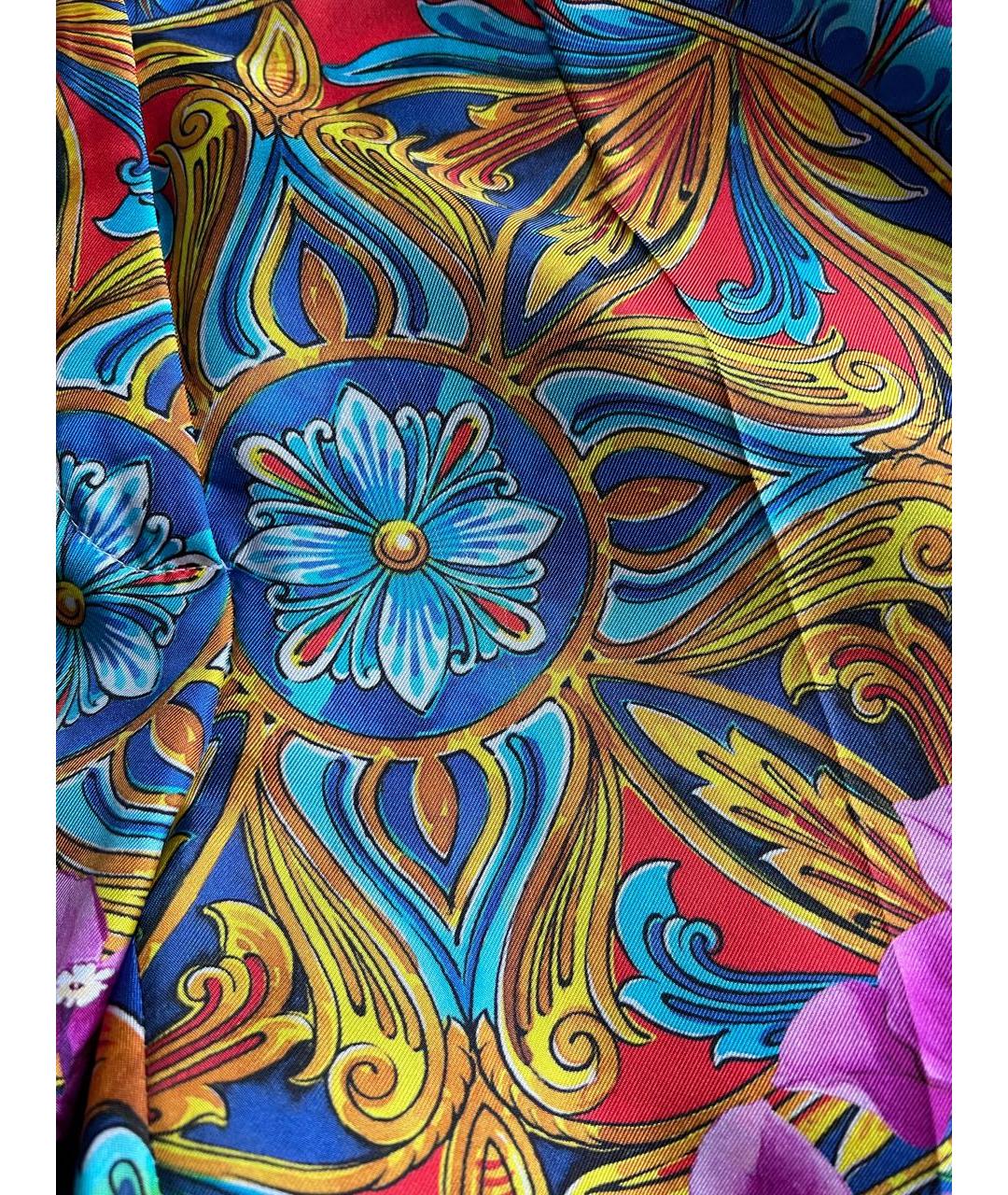 DOLCE&GABBANA Мульти шелковые брюки узкие, фото 8