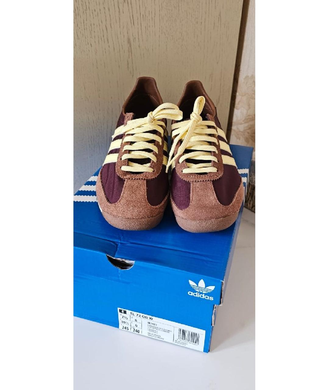 ADIDAS Коричневые замшевые кеды, фото 3