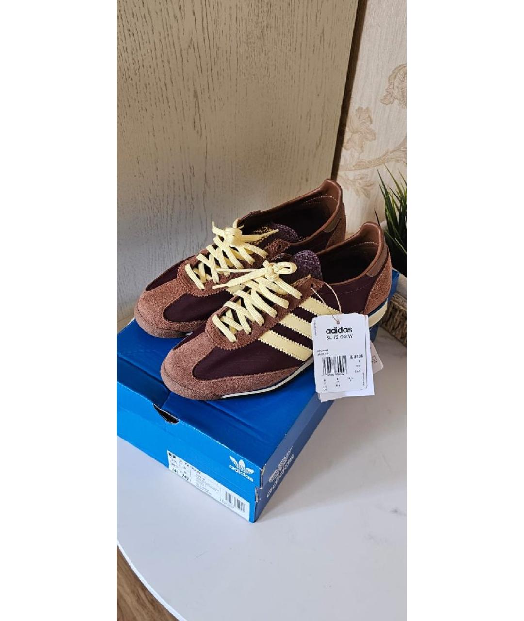 ADIDAS Коричневые замшевые кеды, фото 2