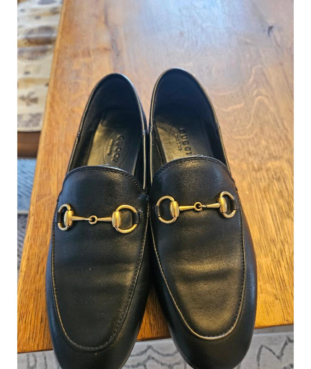 GUCCI Черные кожаные лоферы, фото 5