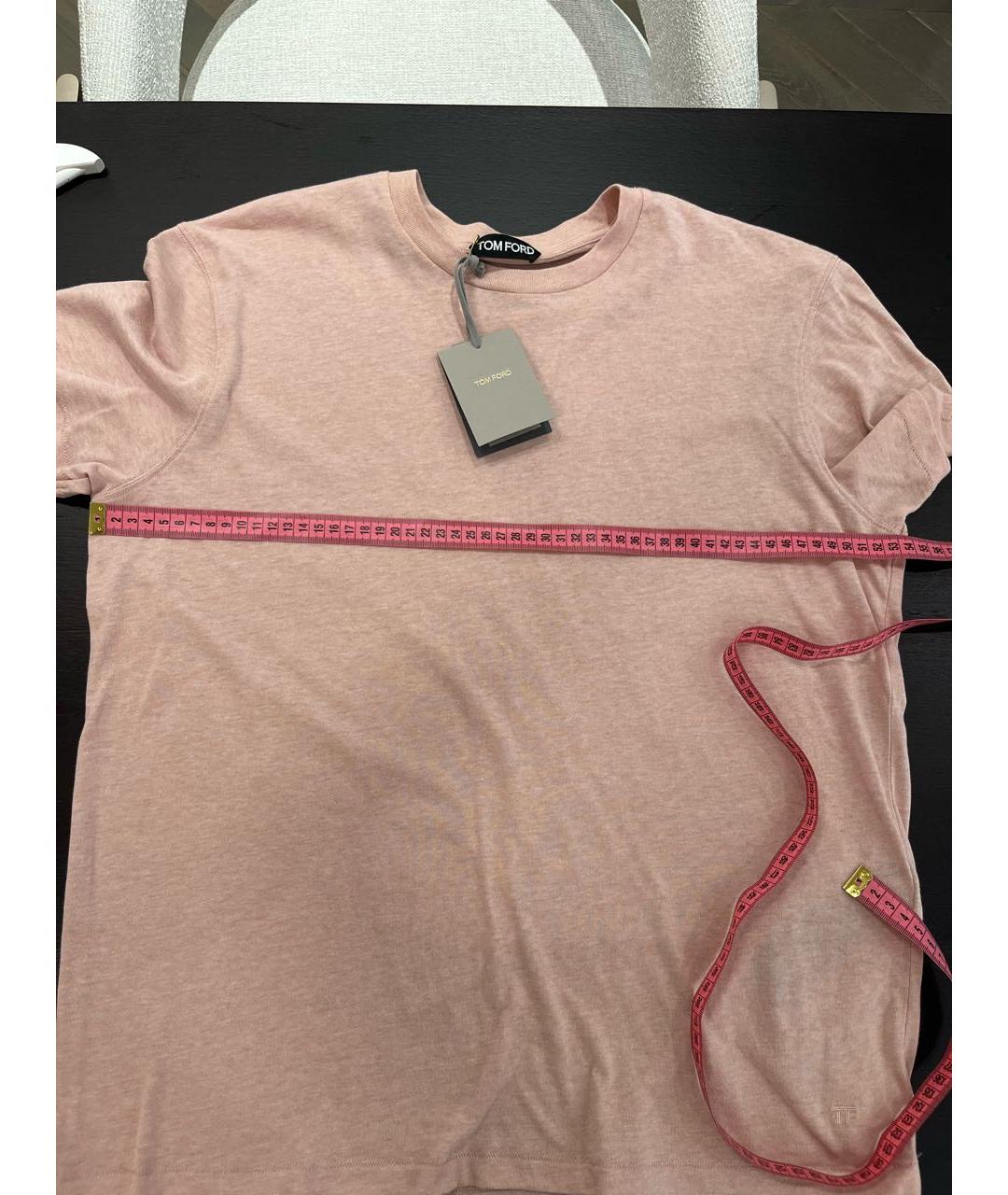TOM FORD Розовая хлопковая футболка, фото 5