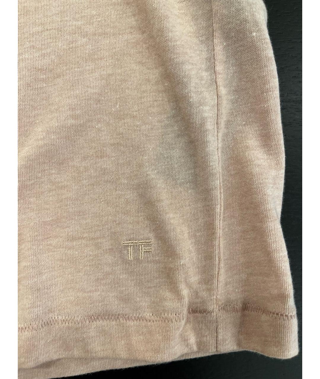 TOM FORD Розовая хлопковая футболка, фото 4