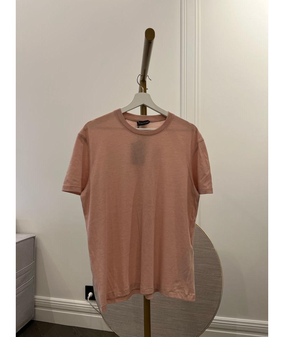 TOM FORD Розовая хлопковая футболка, фото 8