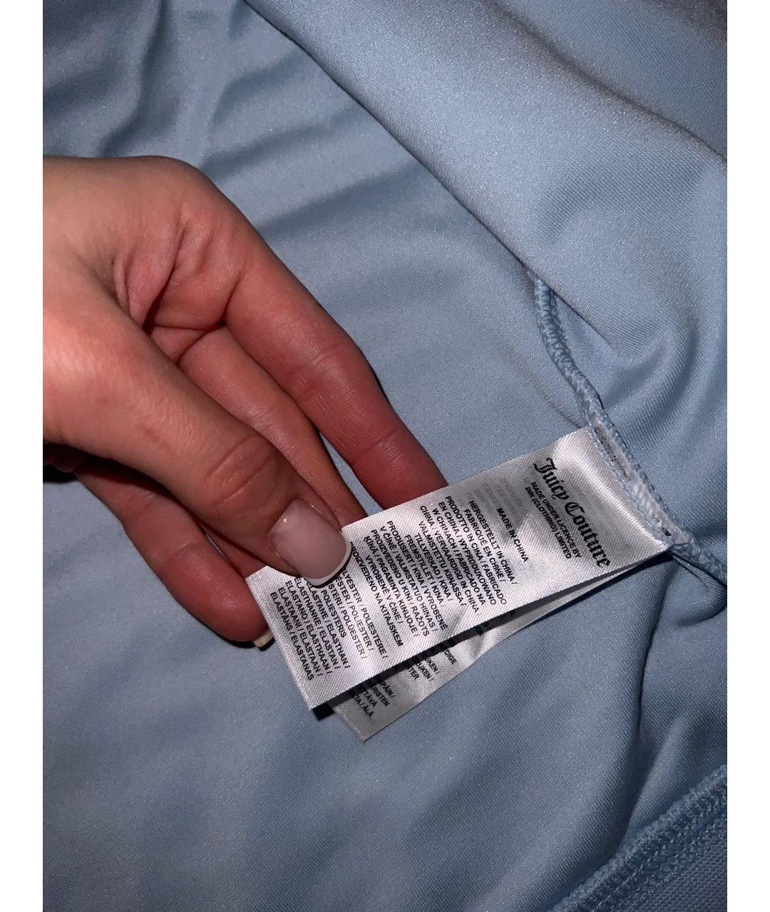 JUICY COUTURE Голубой велюровый спортивные костюмы, фото 5