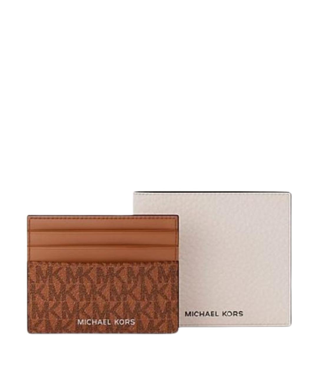 MICHAEL KORS Бежевый кожаный кошелек, фото 1