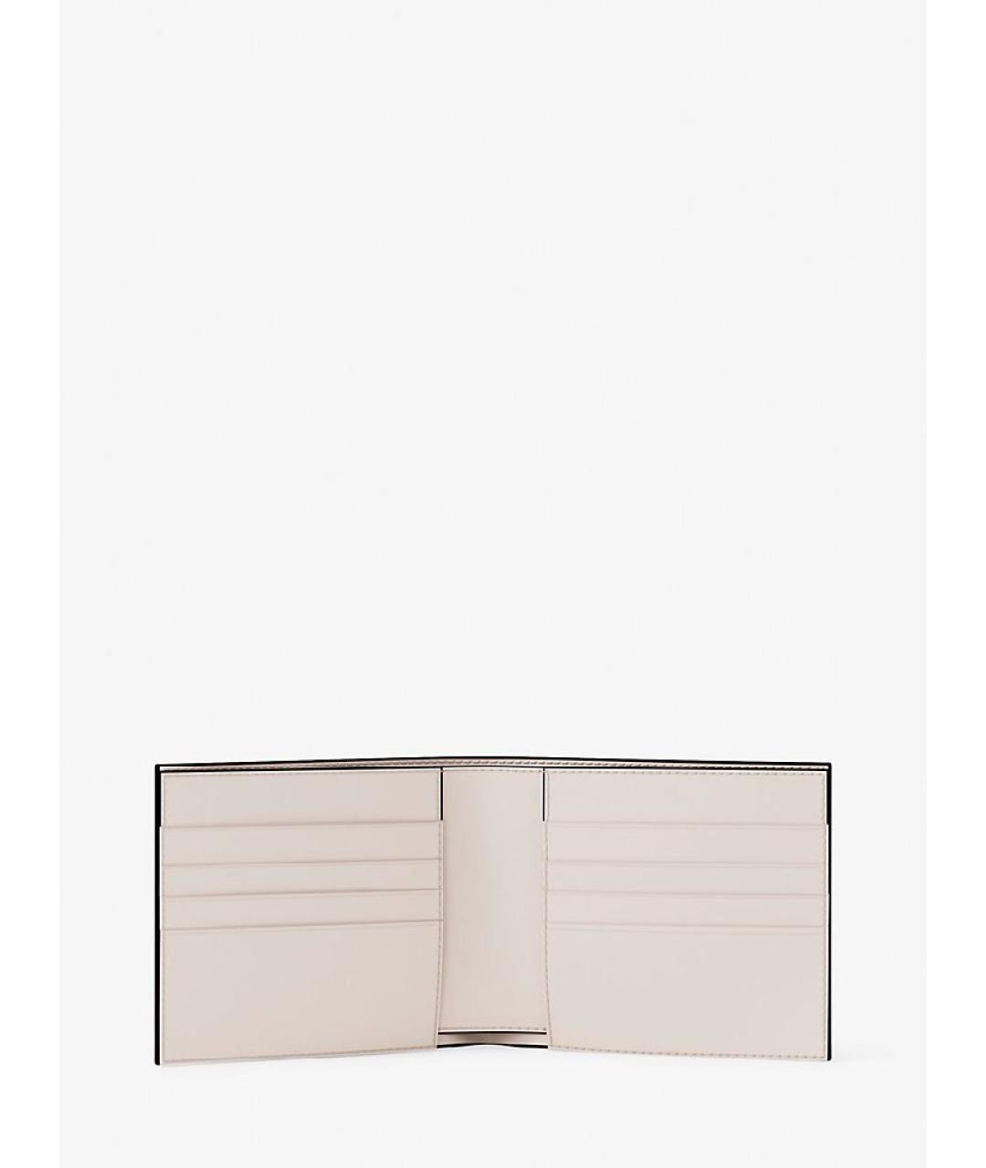 MICHAEL KORS Бежевый кожаный кошелек, фото 4